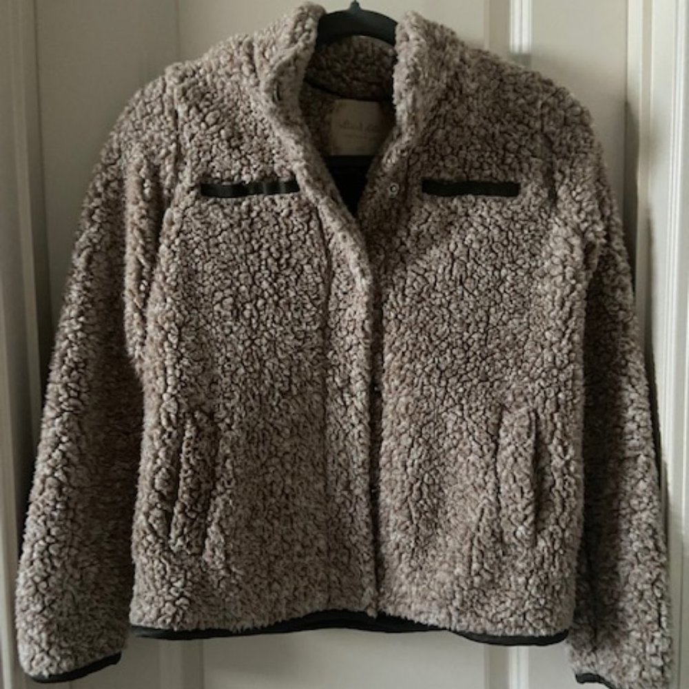 Altar'd state button down fluffy teddy jacket.